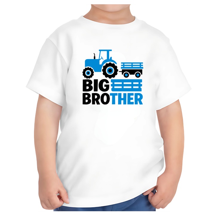 Gyermek polo, feher, nagy testver, Fehér