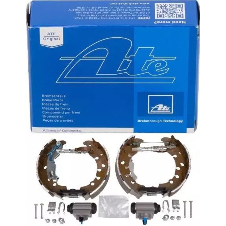 ATE fékkészlet Fiat Panda 0,9-1,2/1,3 D típushoz, 203mm átmérő, 39mm szélesség, fékhengerekkel