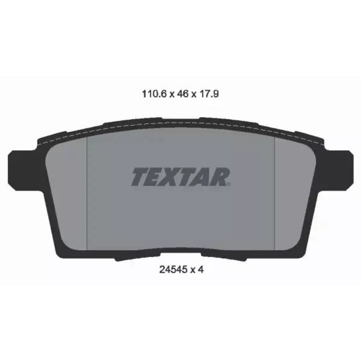 Fékbetétek, Textar, Mazda CX-7/CX-9, 110.4x45.9x17.9mm