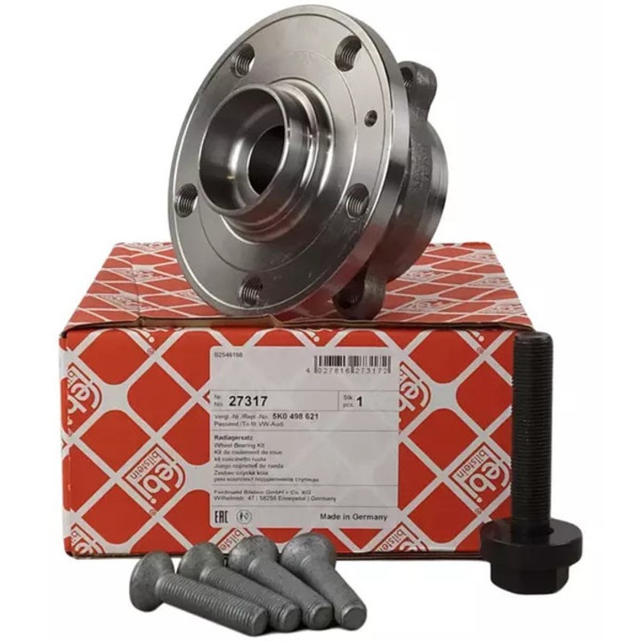 Колесен лагер FEBI, комплект от 2 броя, 27.5x136mm, за VW A3/Golf 5/Octavia, с монтажен материал