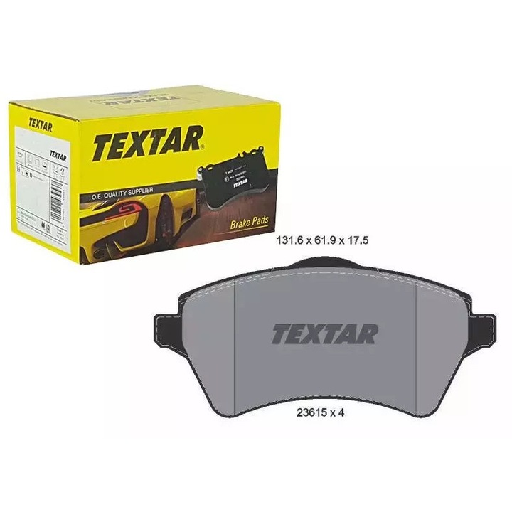 TEXTAR fékbetét szett Land Rover Freelander 00- modellekhez, 15,2x8,8x6,25cm