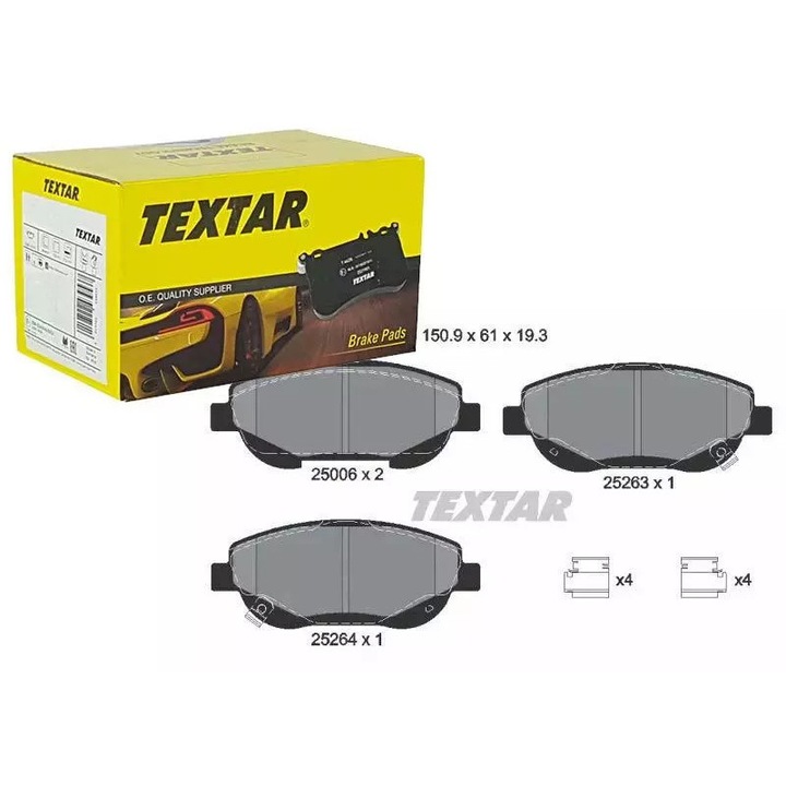 Ruville fékbetétek Toyota Avensis 10- 2,2D4D-hez, 150,9x61x19,3mm, készlet kopásérzékelővel