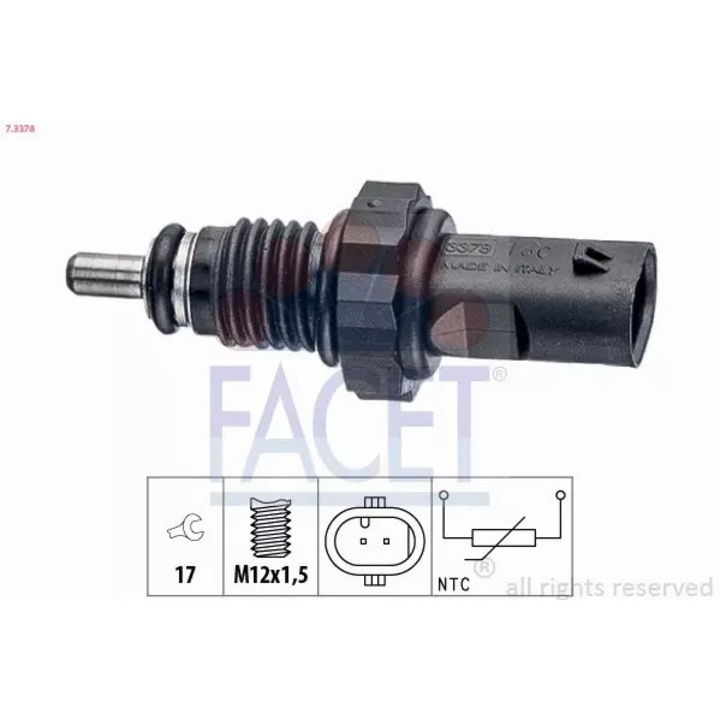 Senzor temperatura ulei, FACET, VW Tiguan 2.0TDI, M12x1,5, 17mm