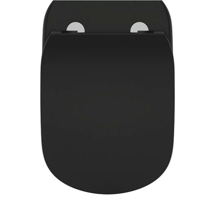 Capac WC soft-close negru Ideal Standard Tesi oval