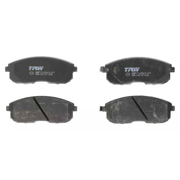 TRW fékbetétek Nissan Juke 10-hez, készlet, 53x137,2x17mm, akusztikus kopásjelzővel