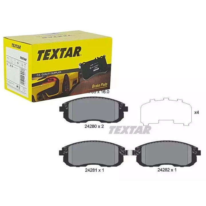 Textar fékbetét készlet Suzuki SX4-hez, 137,2x53x16mm, akusztikus kopásjelzővel
