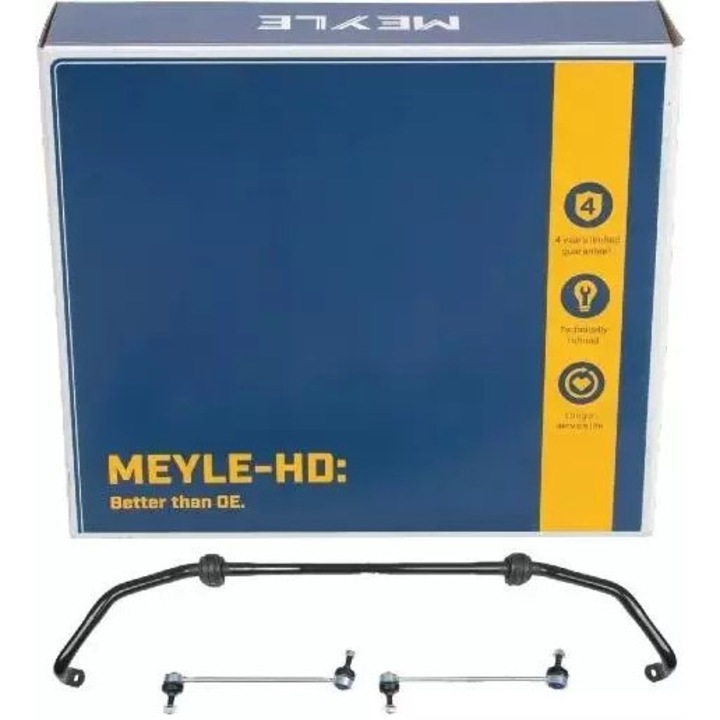 Bara stabilizatoare Meyl, 28mm, cu tija de cuplare si perna din cauciuc, pentru BMW 5 (F07, F10, F11), 6 (F12, F13)