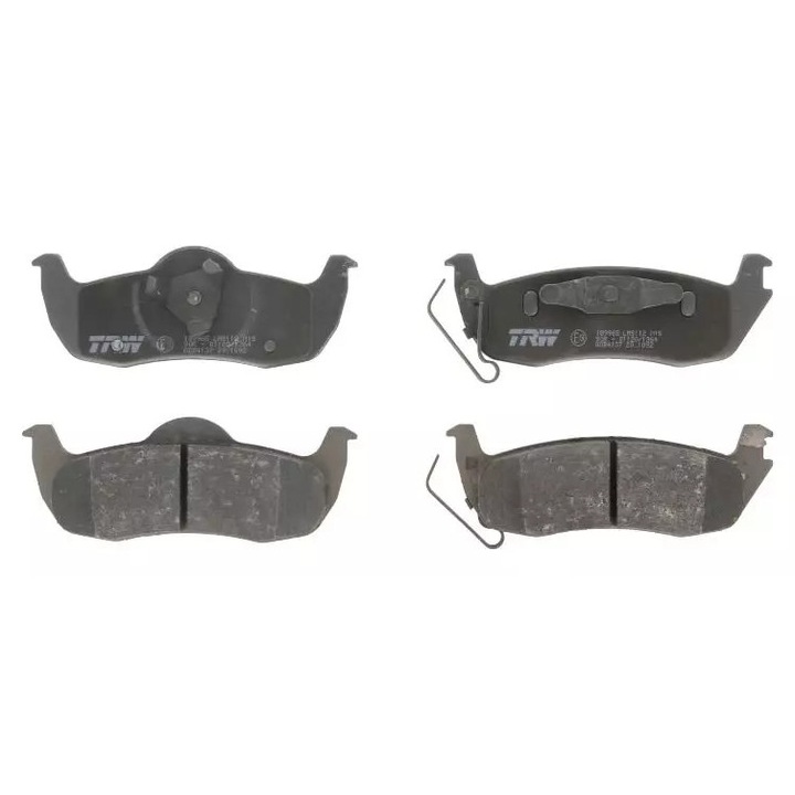 TRW fékbetét készlet Jeep Grand Cherokee 05-/Commander típusokhoz, 49,5x142,6x18mm, gyári minőséggel egyenértékű, hátsó