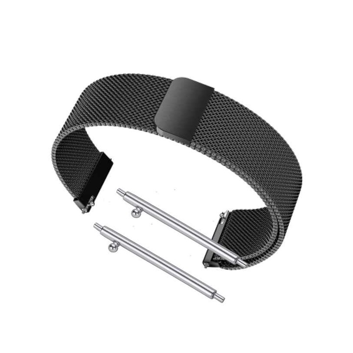 Curea pentru Smartwatch Samsung Galaxy Watch Classic 6 47mm, Bratara pentru toate incheieturile, prindere sigura, Metal Mesh Negru