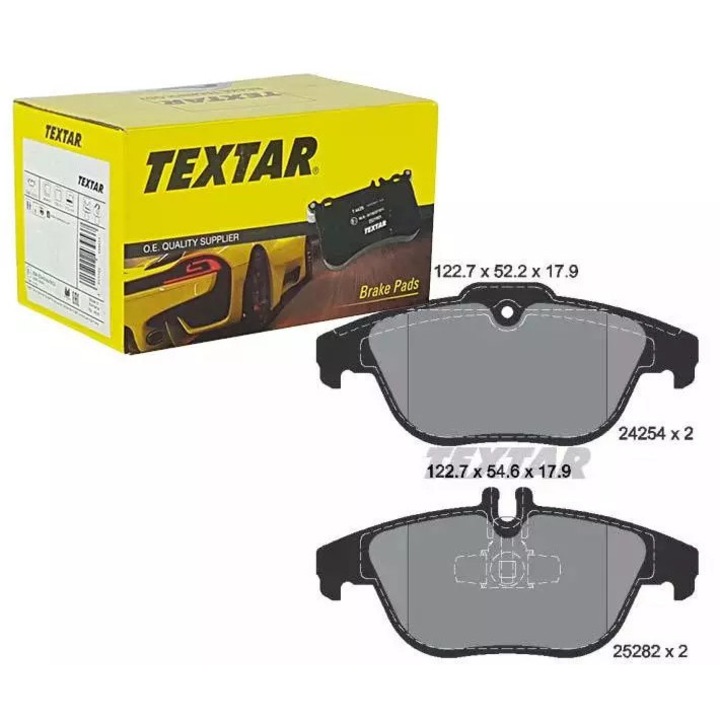 Textar fékbetét készlet Mercedeshez, W204/X204 modell, 122,7x54,3x17,9mm, hátsó