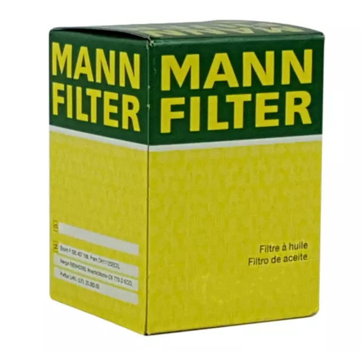 Маслен филтър MANN FILTER, 134x70мм, с уплътнение, за леки автомобили