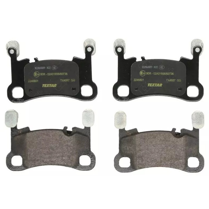 Textar fékbetét szett Porsche Cayenne 2.9-4.0 2017- modellekhez, 129,8x80x16,8mm, hátsó