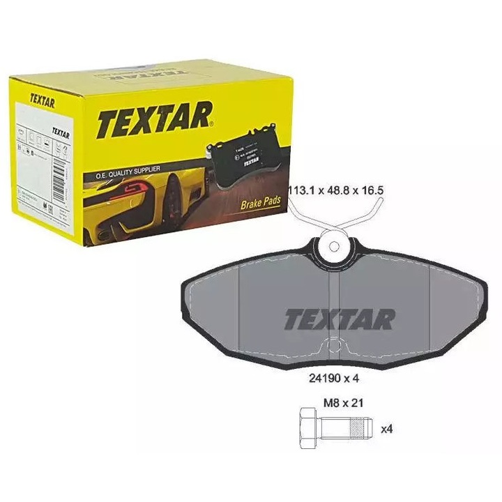 Textar Jaguar S-Type fékbetétek, 112,9x48,8x16,5mm, hátsó