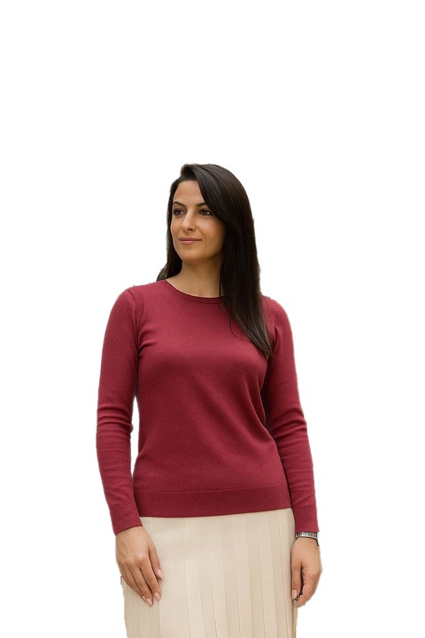 Bluza Dama Clasica Tricotata Hermina ML153, Siena