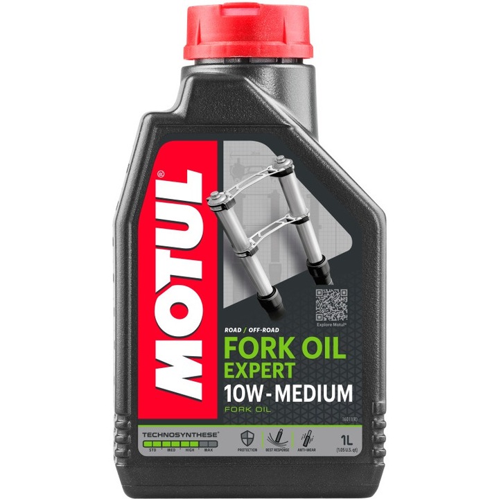 Ulei pentru furci MOTUL EXPERT MEDIUM 10W 1L, pentru amortizoare telescopice, hidraulic