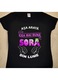 Tricou dama negru cu imprimeu „Cea mai buna sora din lume”, 100% bumbac, XS