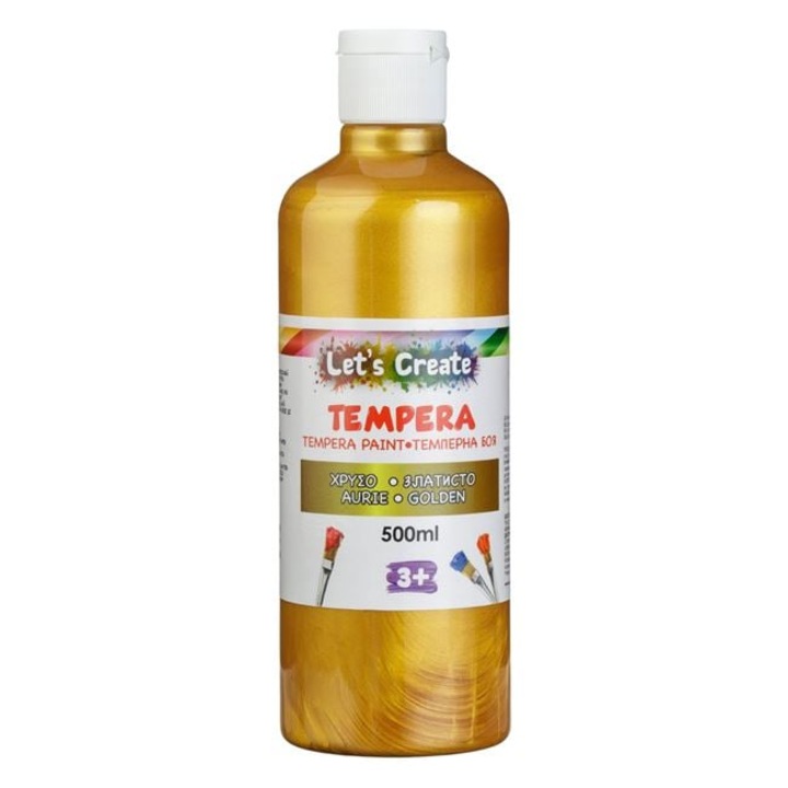 Vopsea pentru pictat Tempera, 500ml, Aurie