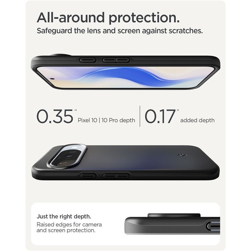 Carcasa Spigen Thin Fit cu MagSafe compatibila cu Google Pixel 10/10 Pro, Negru