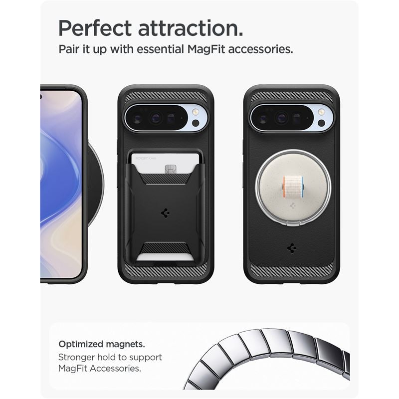 Carcasa Spigen Rugged Armor cu MagSafe compatibila cu Google Pixel 10 Pro XL, Matte Black