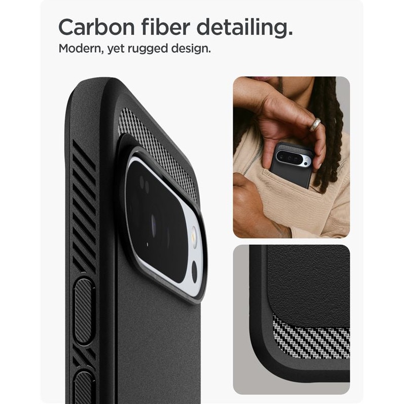 Carcasa Spigen Rugged Armor cu MagSafe compatibila cu Google Pixel 10 Pro XL, Matte Black