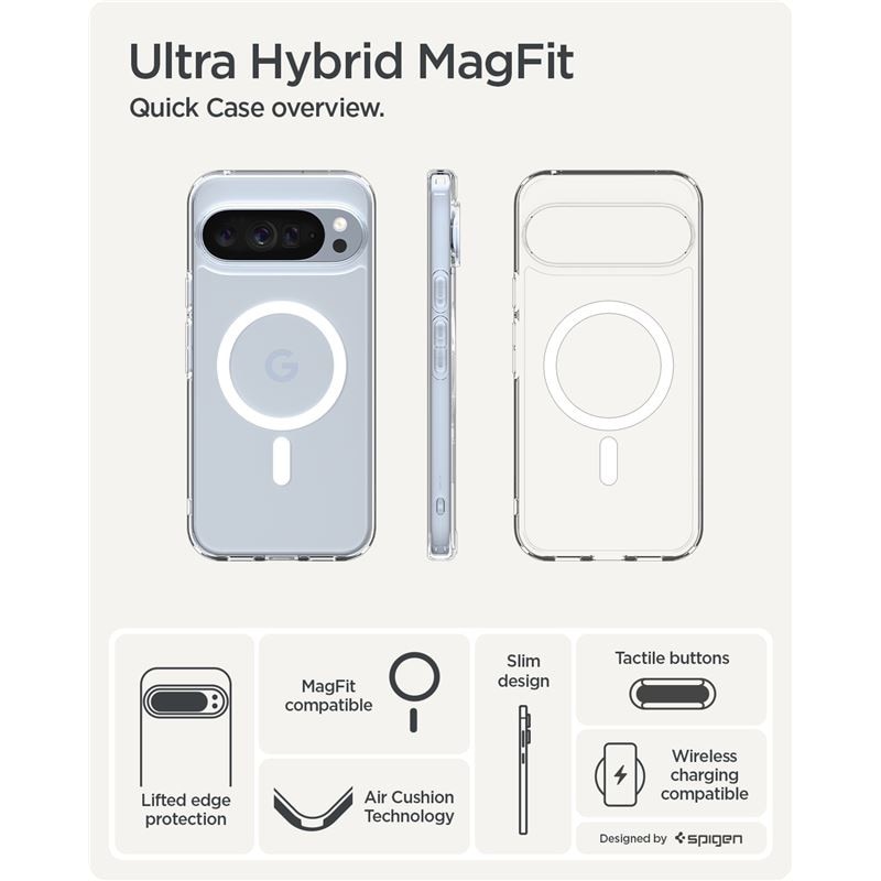 Carcasa Spigen Ultra Hybrid cu MagSafe compatibila cu Google Pixel 10 Pro XL, Transparent