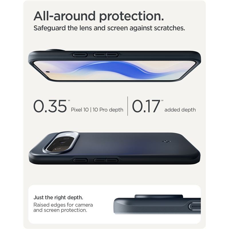 Carcasa Spigen Thin Fit cu MagSafe compatibila cu Google Pixel 10/10 Pro, Metal Slate