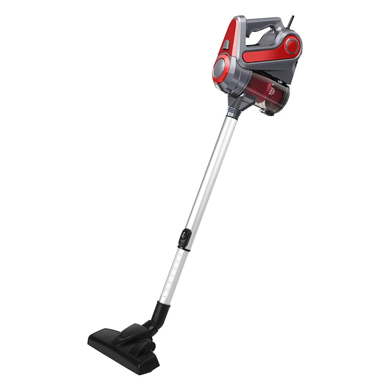 Aspirator, 600W, putere de aspirare 18000Pa, recipient de praf 600ml, filtre multiple, detasabil si lavabil, reducere a zgomotului bas, 103x9cm, rosu