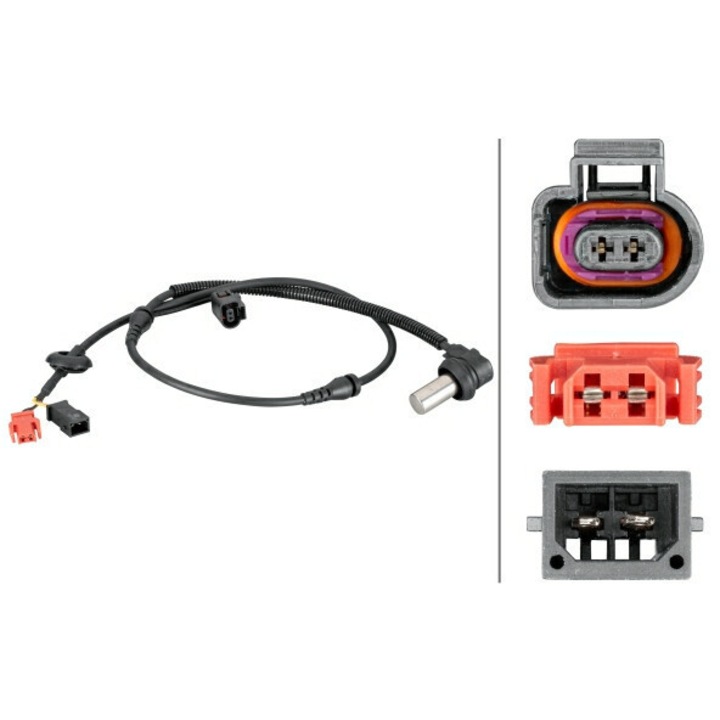 Hella ABS érzékelő VW Passat 96-hoz, bal első, 2 tűs, 960mm