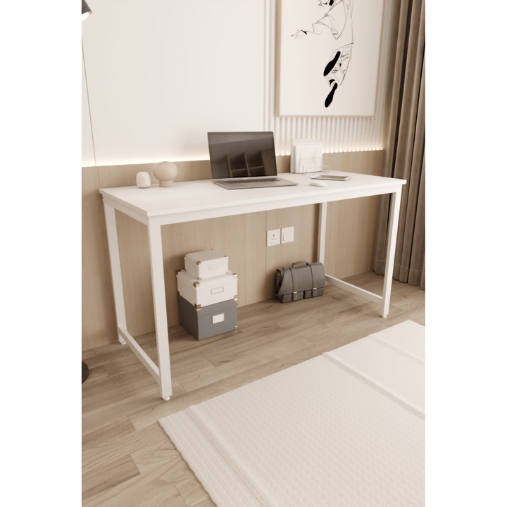 Masa de Birou Moderna si Functionala – Masa pentru Calculator Cadru Metalic