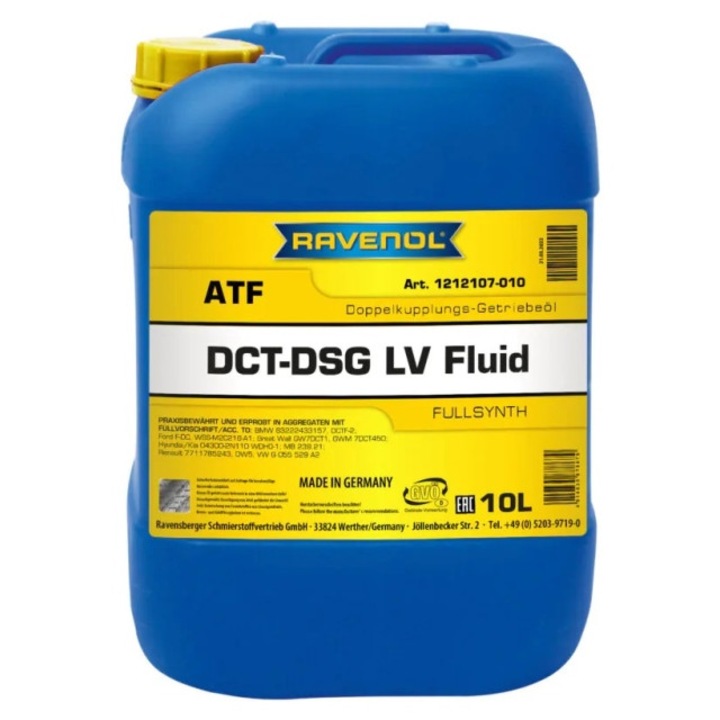 Sebességváltó olaj RAVENOL DCT-DSG LV FLUID, 10L