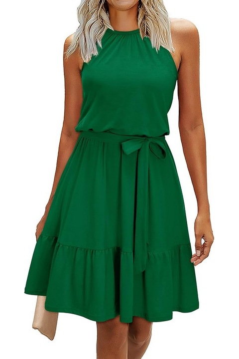 Rochie casual dama midi, verde, model 17c, marimea M, Newshows