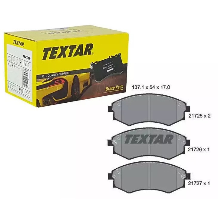 Fékbetétek, Ruville, HYUNDAI P. LANTRA 91-/95-/COUPE -02/SONATA -98/MATRIX 01- típusokhoz, 137,1x54x17mm, 15,2x8,8x8,4cm