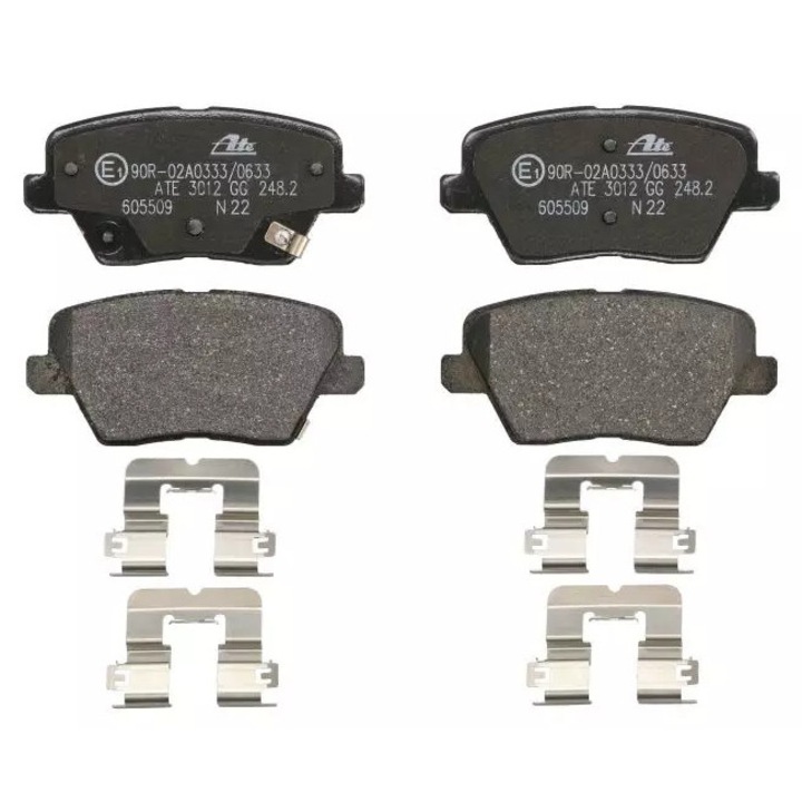 Fékbetétek, Ate, Hyundai I30-hoz 1,0-1,6 CRDI 16- 104,6x49,0x15,6mm
