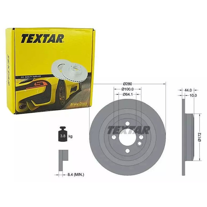 Ruville féktárcsa, 280mm, 10mm vastagság, 4/5 lyuk, MINI T. COOPER 06-hoz