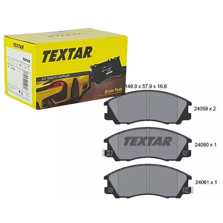 Fékbetétek, Textar, Hyundai Terracan 02-hez, 148,9x57,9x16,6mm