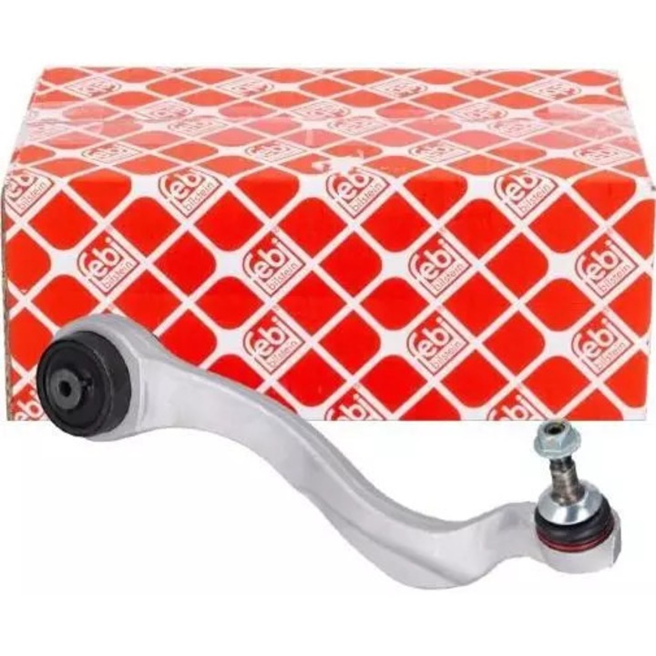 FEBI lengőkar, M14x1,5mm, 16mm, BMW-hez, jobb oldali, biztonsági anyával, csapággyal, 3,750kg