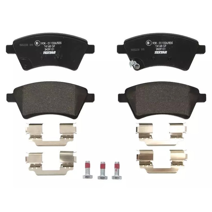 Textar fékbetét készlet, Fiat-hoz, 131,7x56,9x16mm, akusztikus érzékelővel, Lucas rendszer