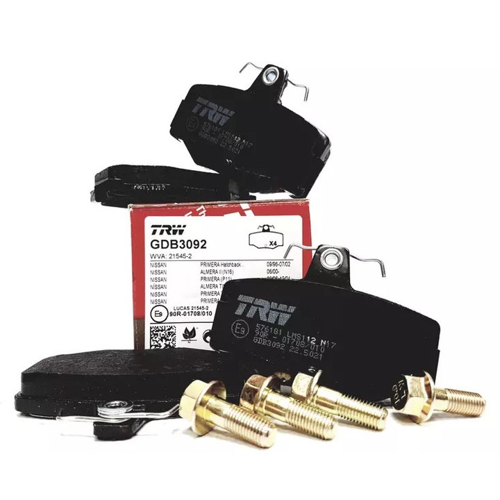 TRW fékbetét készlet Nissan Primera-hoz, 57,1x82,2x15,6mm, 16mm vastagság