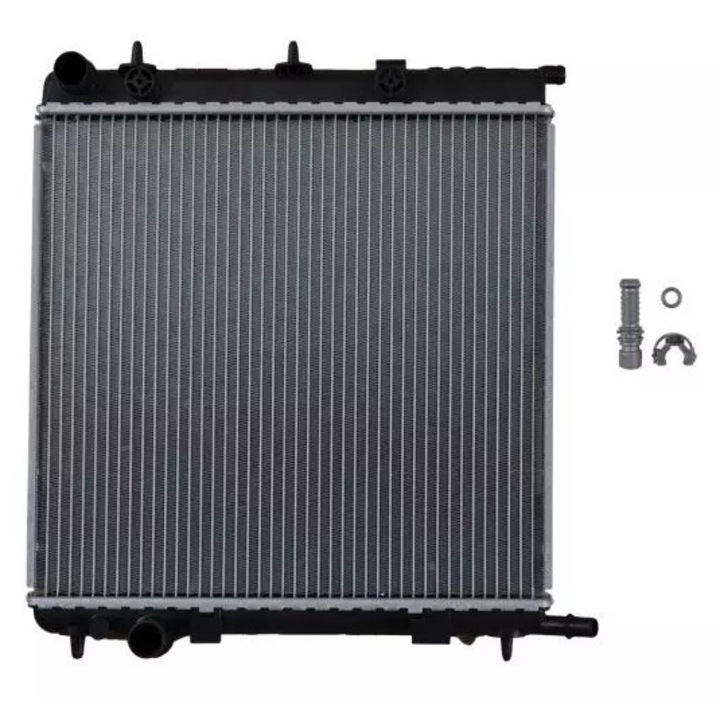 Autó hűtőradiátor, NRF, 403x380x26mm, Citroen C2/C3 03- modellekhez