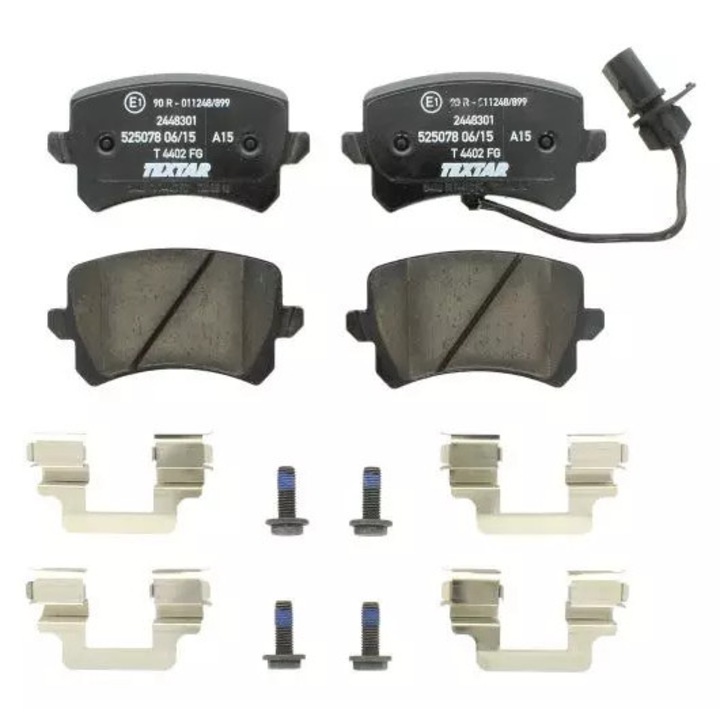 Textar fékbetét készlet, Audi Q3 2,5 Quattro 2013-2018-hoz, 105,5x56,3x17,2mm