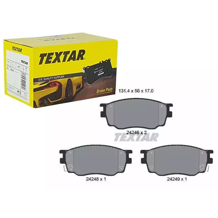 Fékbetétek, Ruville, Mazda 6-hoz, 131,2x56x17mm, 2 kopásjelzővel, készlet