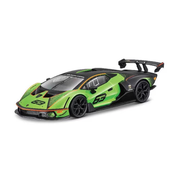 Lamborghini Essenza SCV12 Autómodell, sz. 63, zöld/fekete, Bburago 1/24