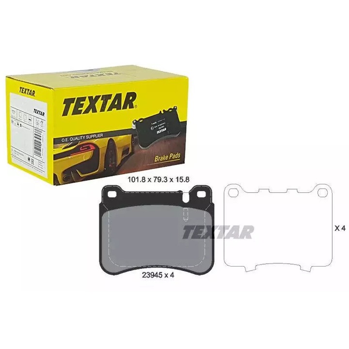 TEXTAR fékbetétek Mercedeshez, szett, 101,8x79x17mm, első