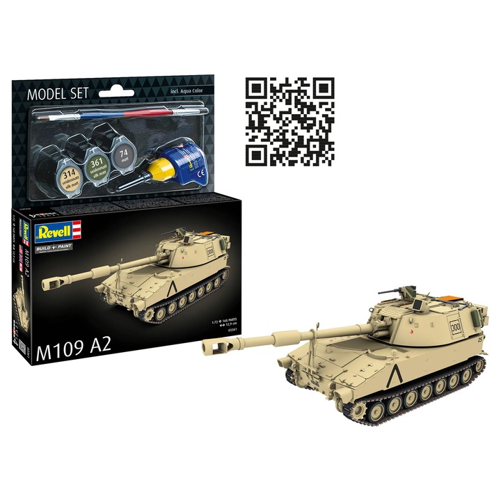 Revell Katonai Jármű Model Set M109 A2 Méretarány 1:72 Rev63361