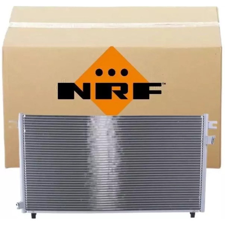 NRF klímakondenzátor, 750x404x18mm, tömítőgyűrűvel, személygépjárművekhez