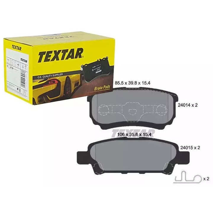 Fékbetétek, Textar, Mitsubishi Outlander 03-/Lancer 08-/Jeep számára