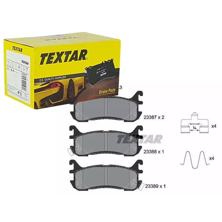 Fékbetétek, Textar, Mazda 323 F94-hez