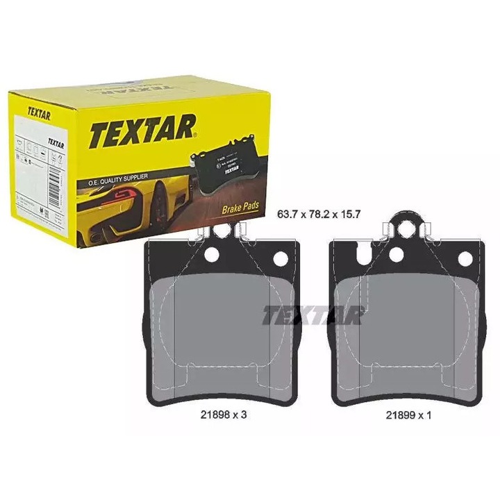 Fékbetétek, Ruville, Mercedeshez, hátsó, 63,7x78,2x15,7mm, 0,7kg