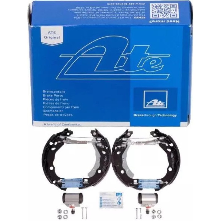 Set de saboti de frana ATE cu cilindri pentru Citroen C3/C4/DS3, 20,6mm, 203x39mm
