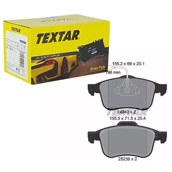 Textar fékbetét Alfa Romeo Giulietta 10- 2.0JTD, 155,2x69mm
